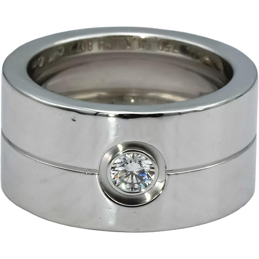 CARTIER Certified 18k White Gold VS Diamond Hi Love Wide Band Ring .25CT Sz 59