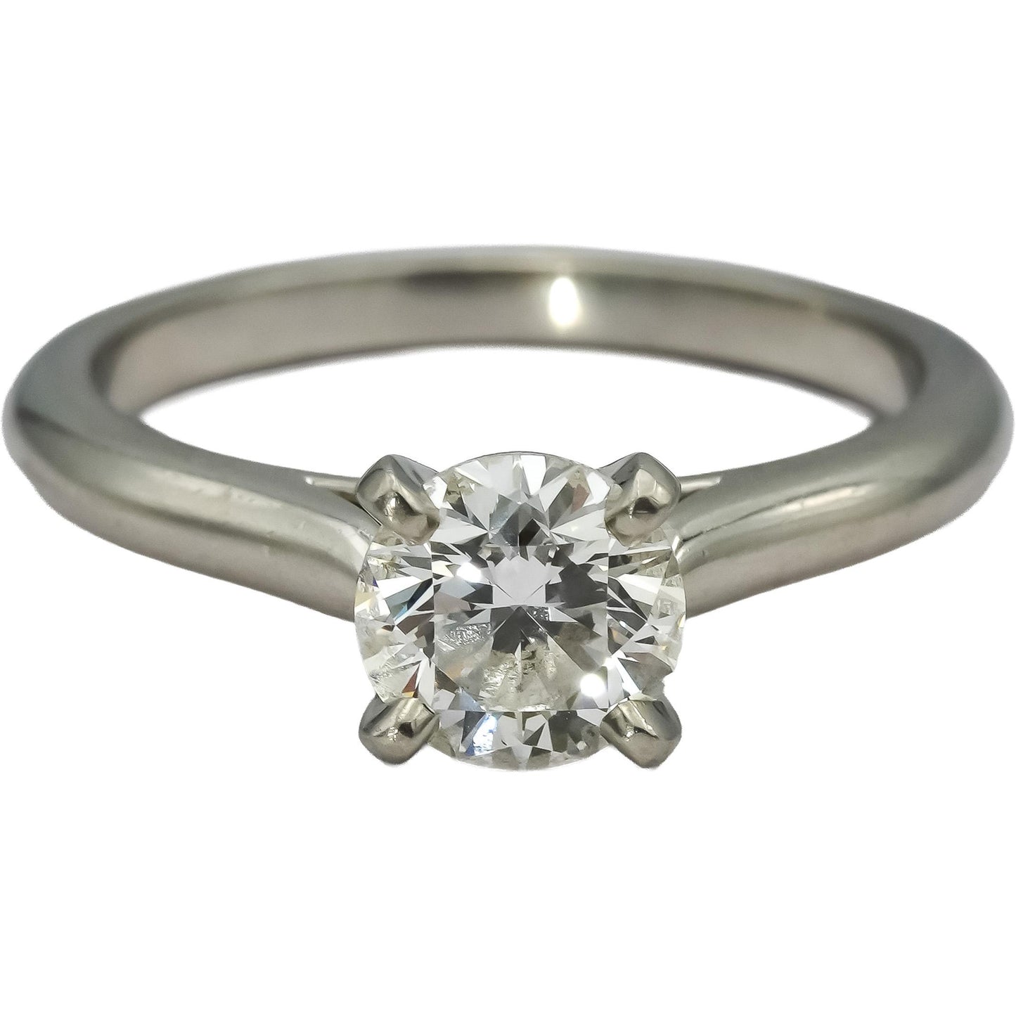 GIA Cert. CARTIER Platinum VS1/F Round Diamond Engagement Ring 1.50CT Size 60