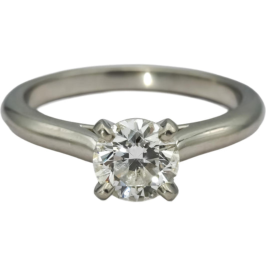 GIA Cert. CARTIER Platinum VS1/F Round Diamond Engagement Ring 1.50CT Size 60