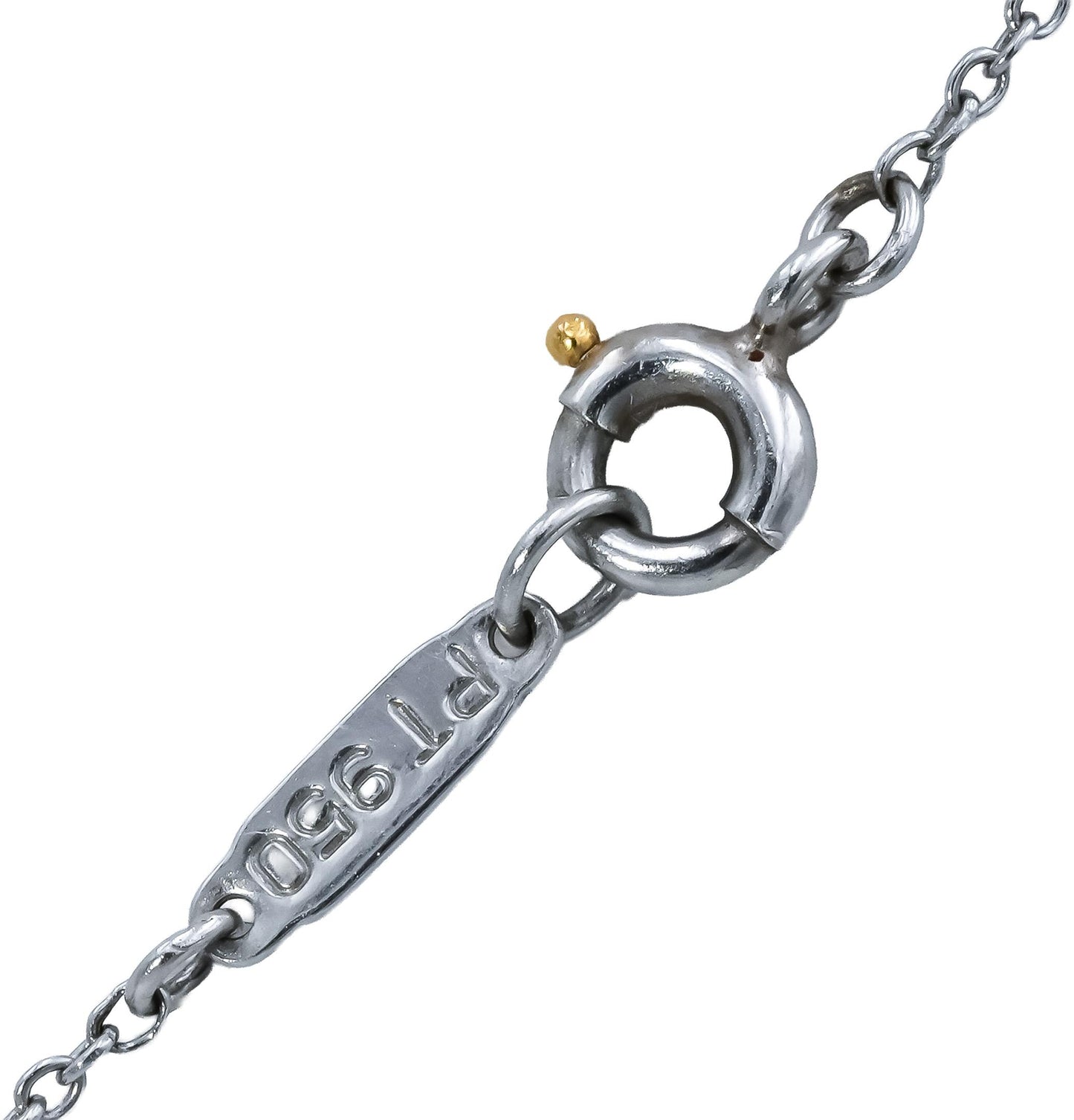 TIFFANY & CO. Platinum VS Round Diamond Cluster Pave Ball Pendant Necklace .90CT