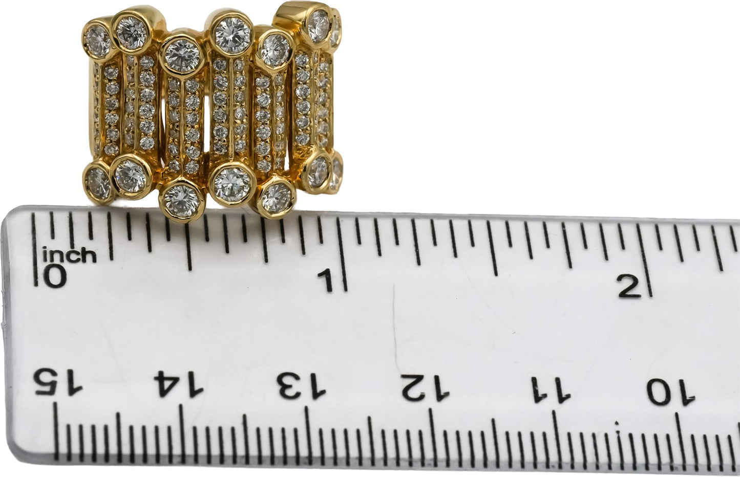 SONIA B. 14k Yellow Gold VS Round Diamond Cocktail Ring 2.0CT Size 5.25