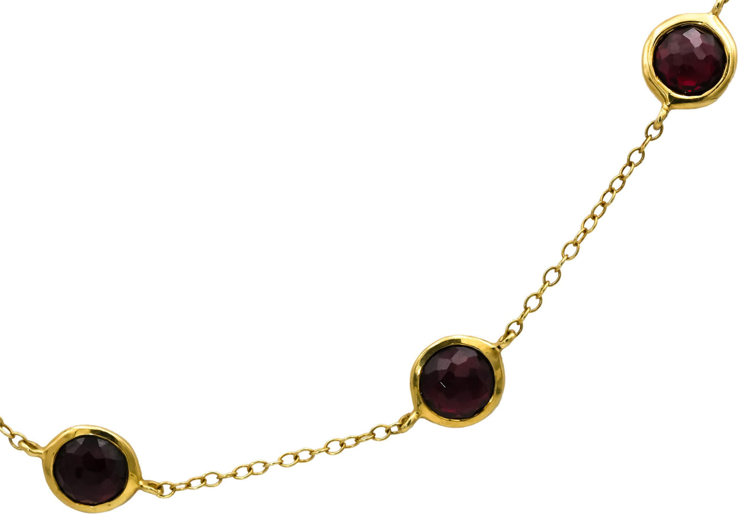 IPPOLITA 18k Yellow Gold Garnet By The Yard Chain Necklace