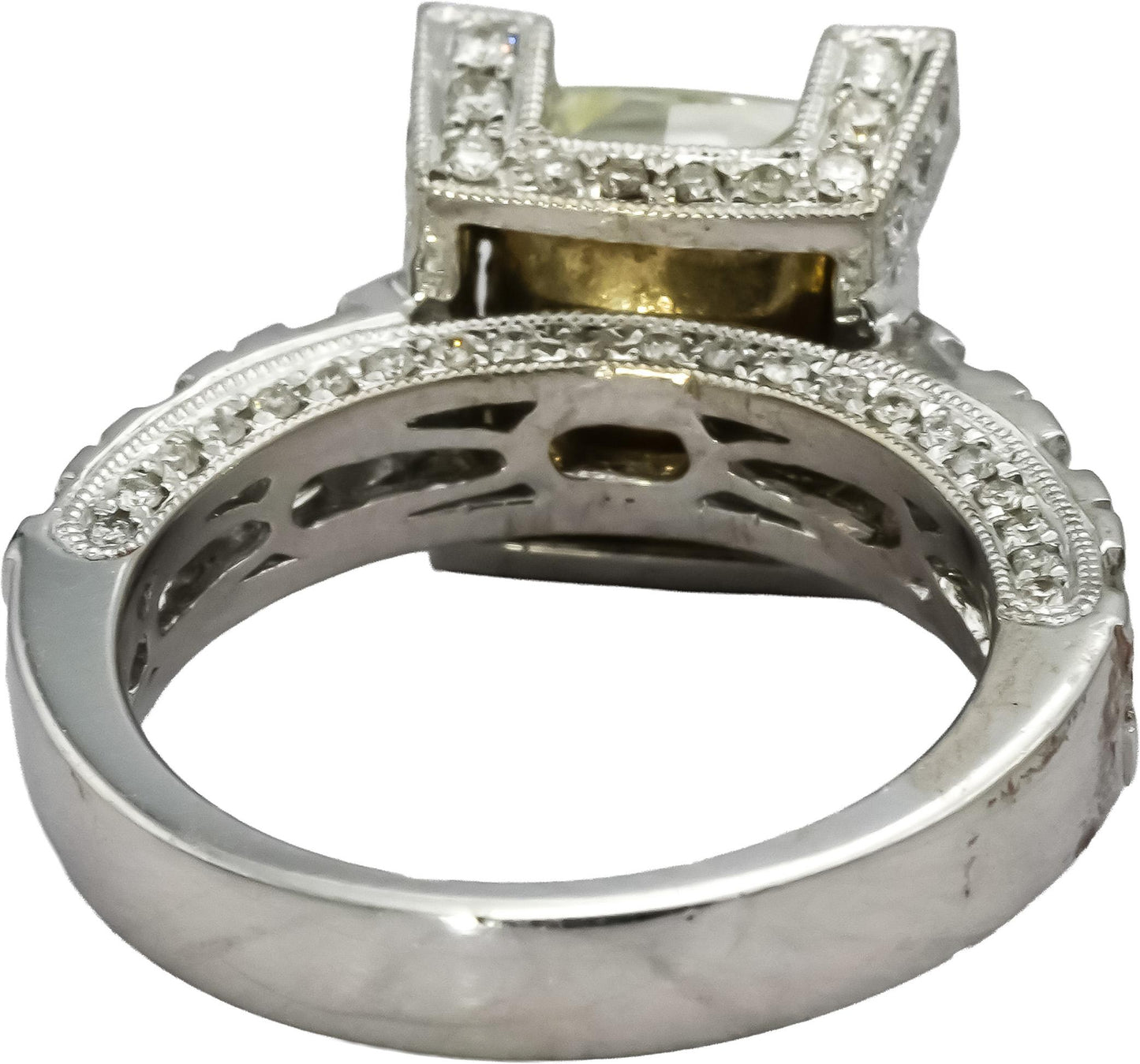 GIA Certified 14k White Gold Diamond Engagement Ring 4.01CT w/ 3.01CT Center