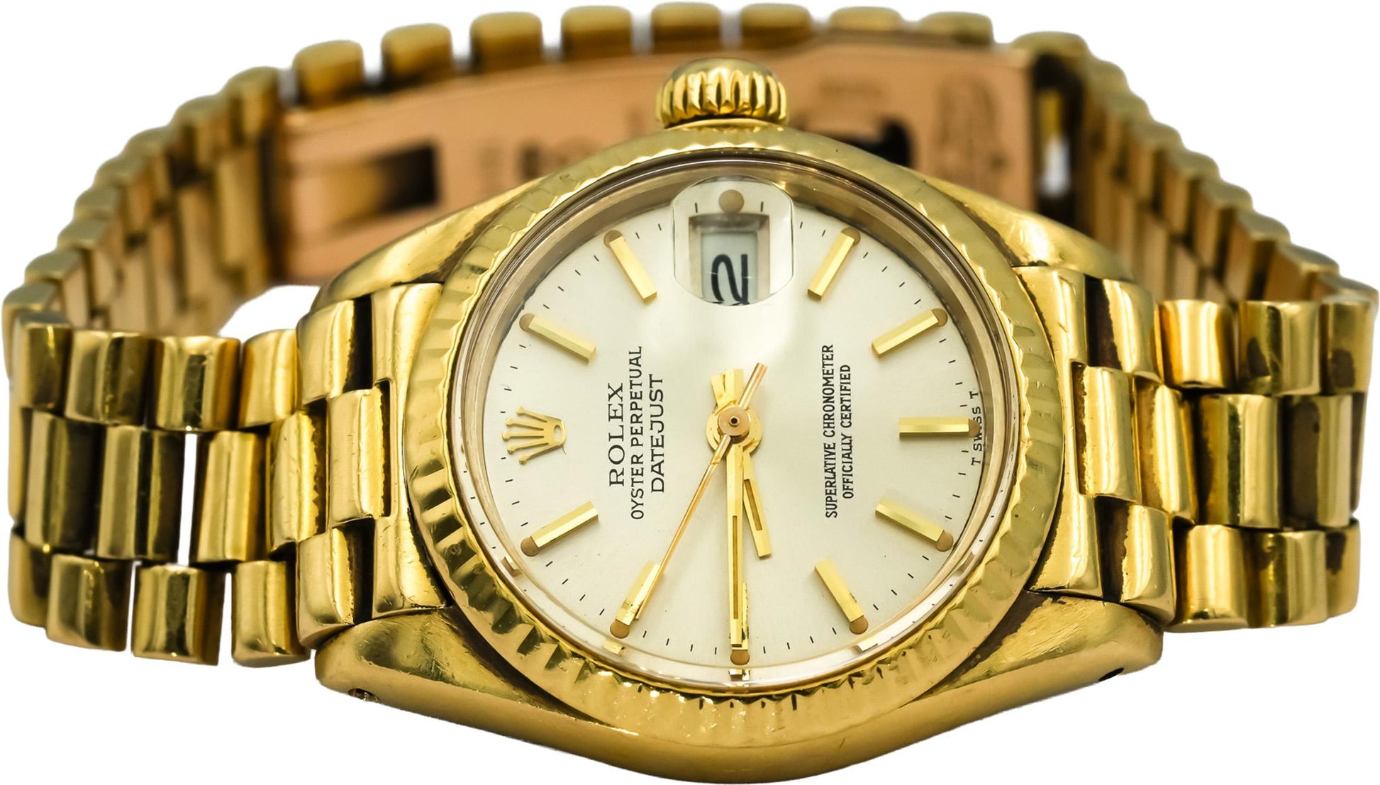 ROLEX Vintage 18k Yellow Gold Lady-Datejust Automatic Watch Ref. 6917