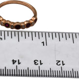 10k Rose Gold Diamond and Ruby Band Ring 0.39CT Size 7