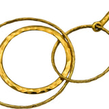 TIFFANY & CO 18k Yellow Gold Paloma Picasso Hammered Linked Circle Hoop Earrings
