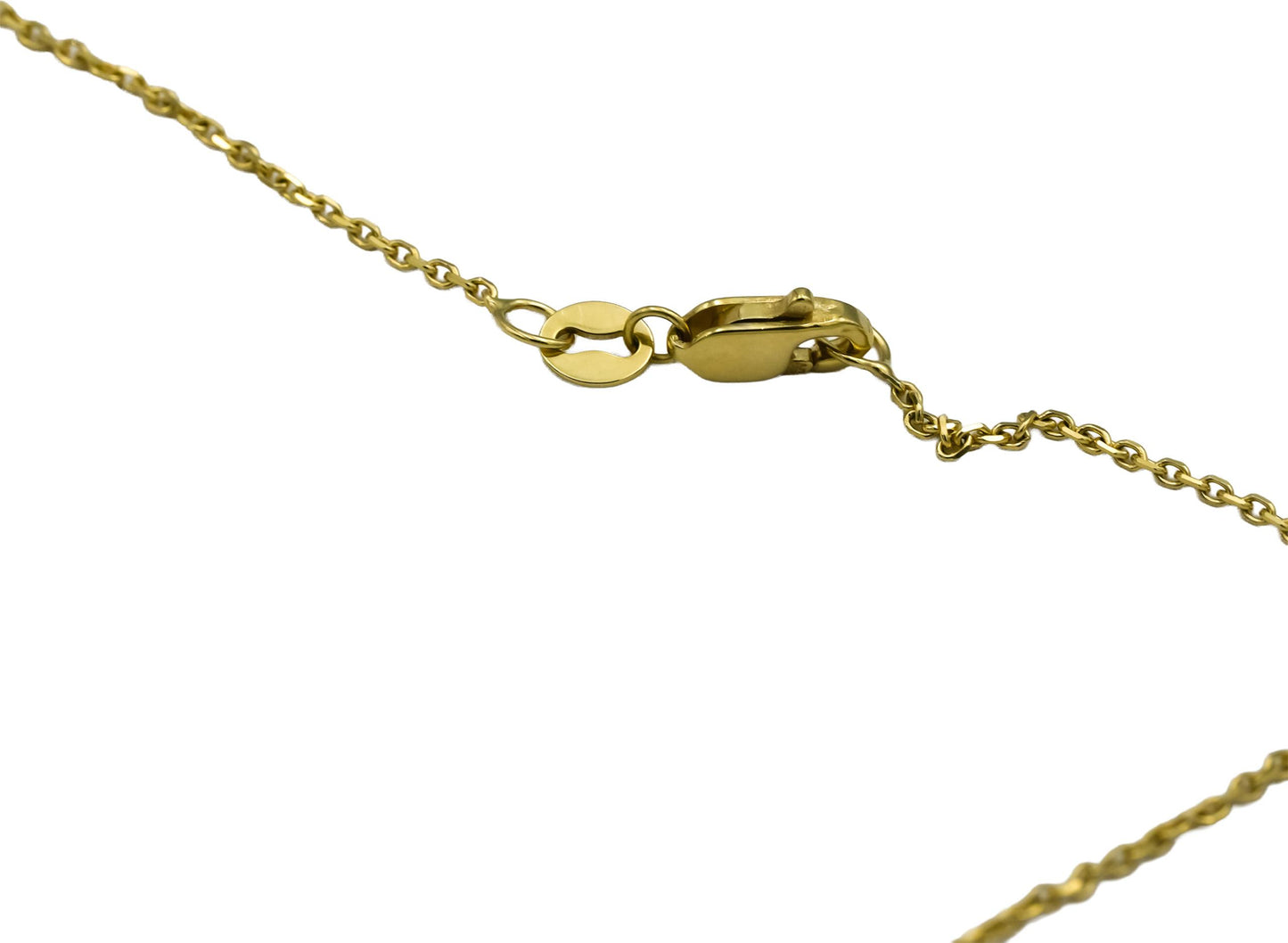 GIA 14k Yellow Gold SI1/I Trillion Step Cut Diamond Pendant Necklace 1.05CT