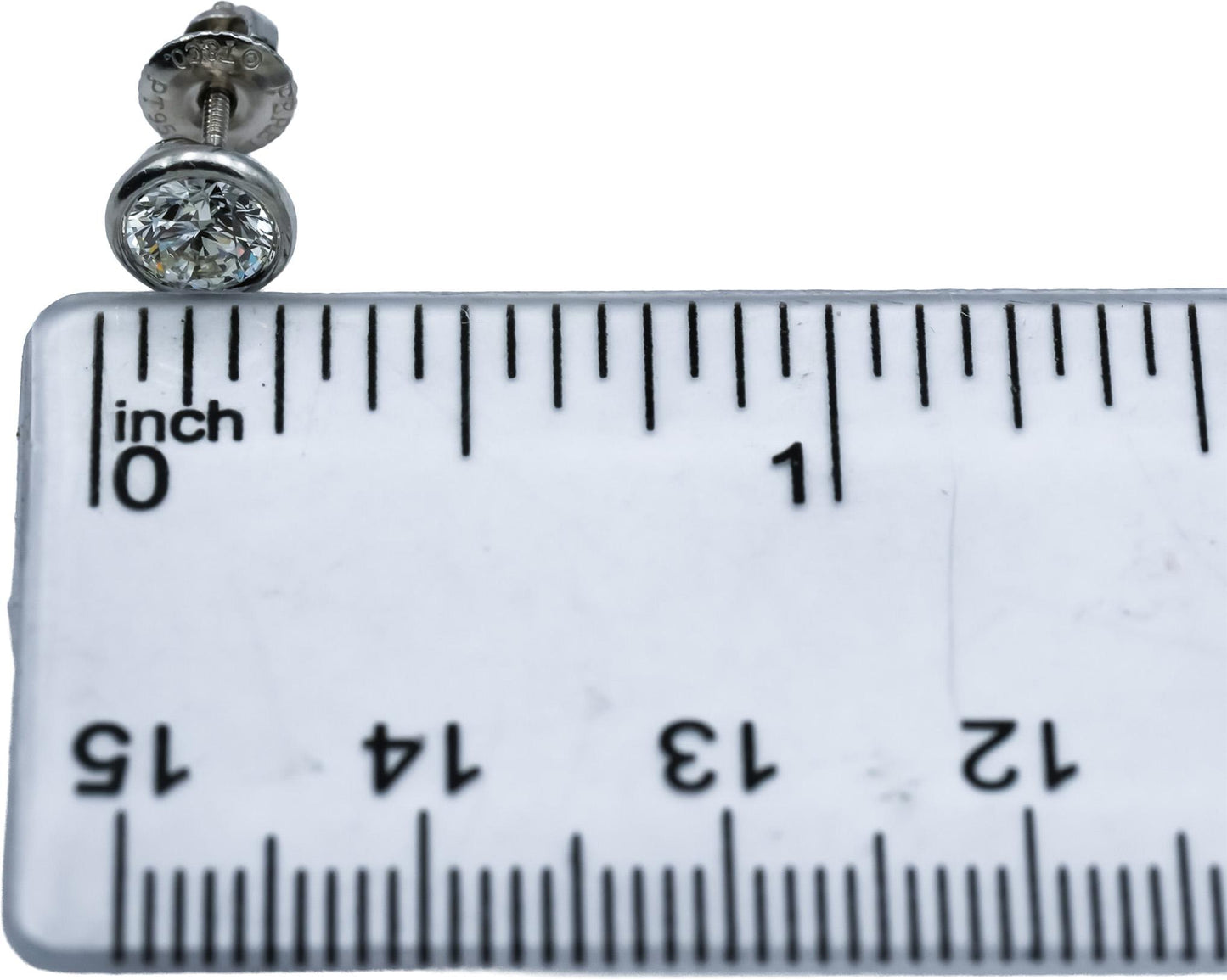 TIFFANY & CO. Platinum VS Round Diamond Peretti Stud Earrings 1.30CT w/ Box