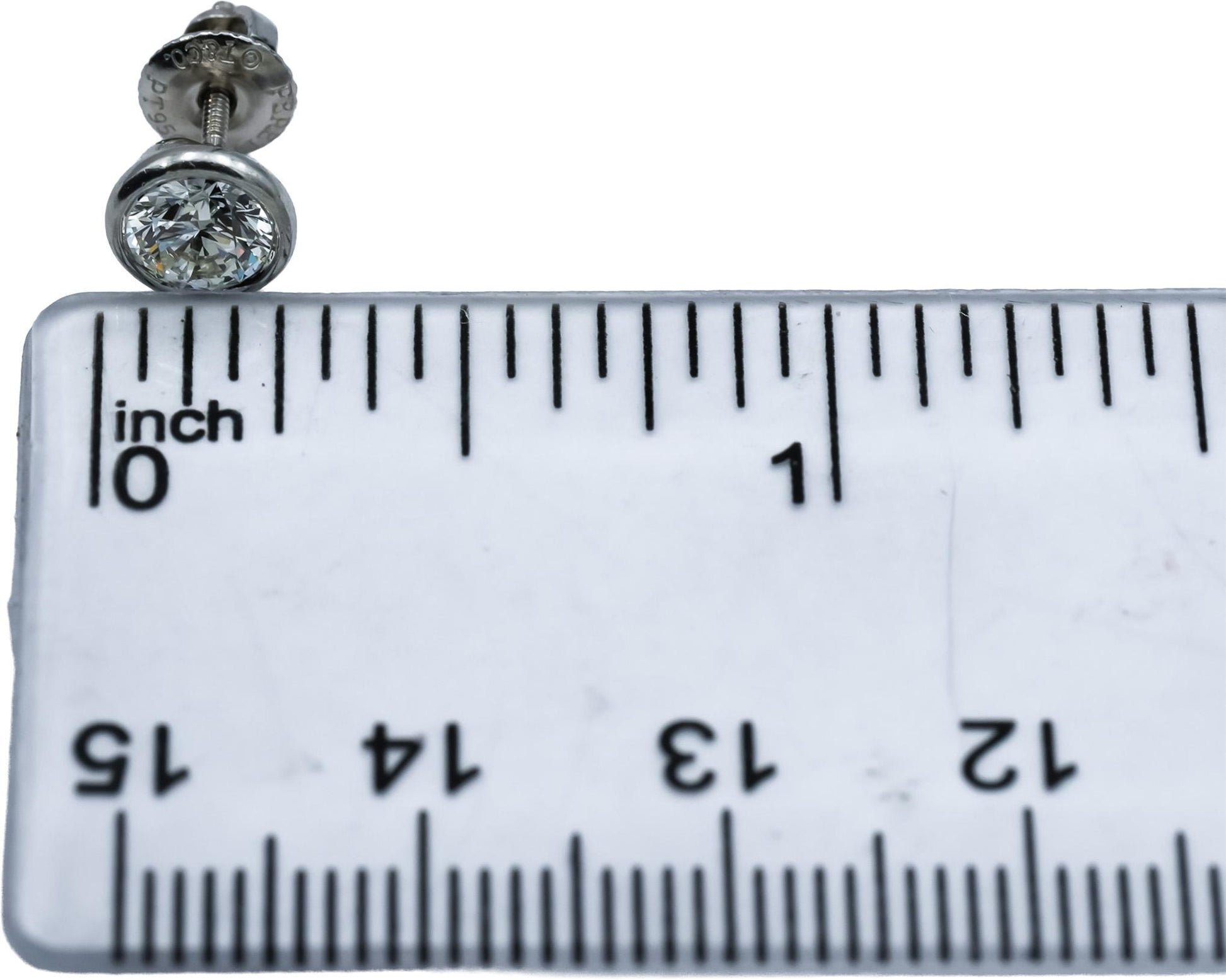 TIFFANY & CO. Platinum VS Round Diamond Peretti Stud Earrings 1.30CT w/ Box