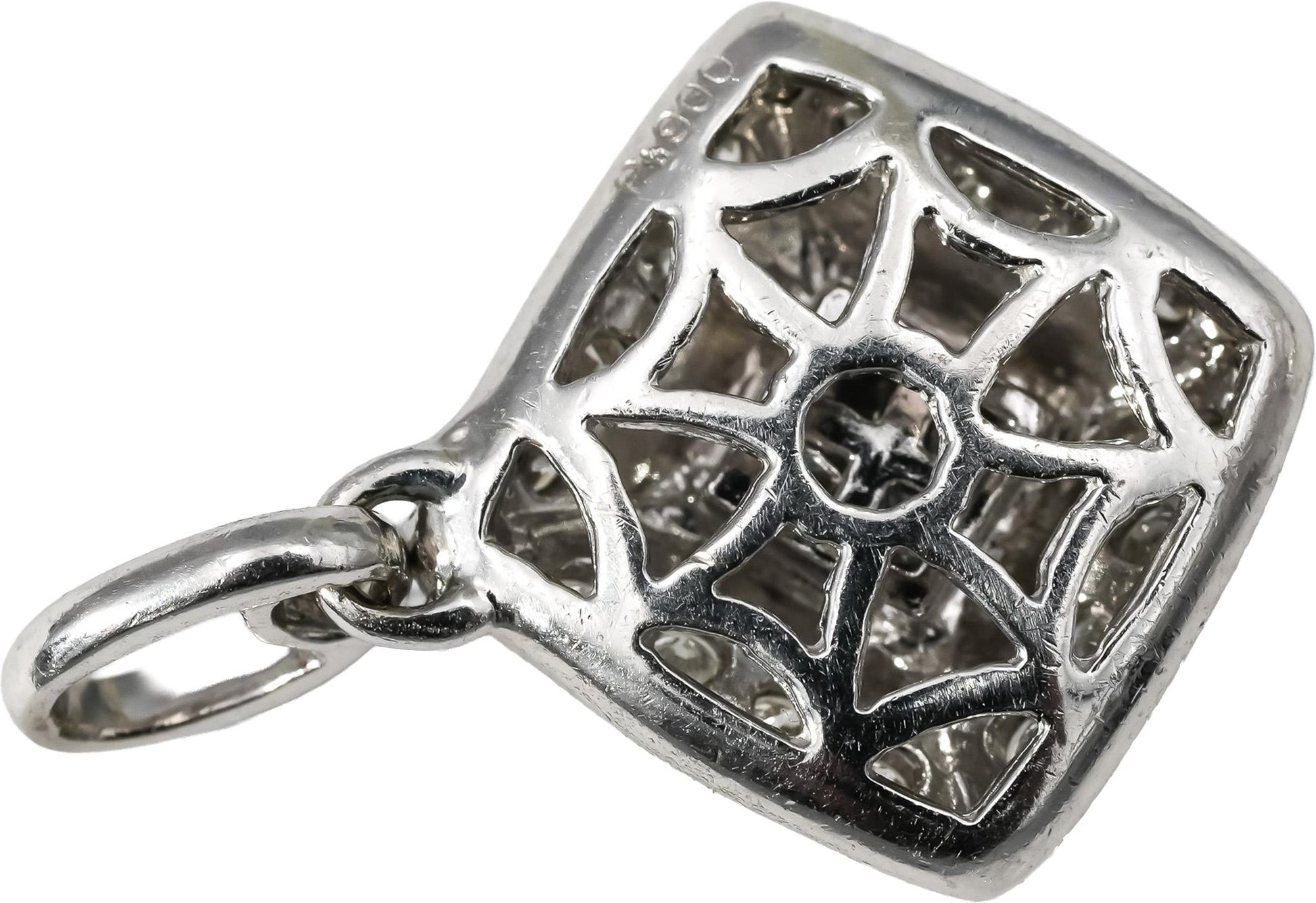 Platinum VS Princess and Round Diamond Pendant 0.35CT