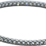 DAVID YURMAN 18k White Gold Diamond Reverse Set Inside Out Hoop Earrings 3.0CT