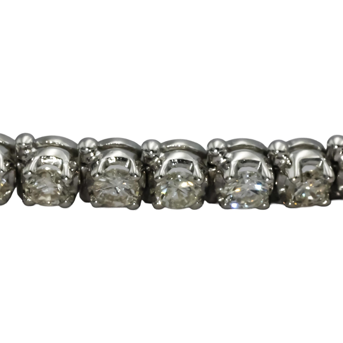 14k White Gold Round Diamond Tennis Bracelet 5.0CT