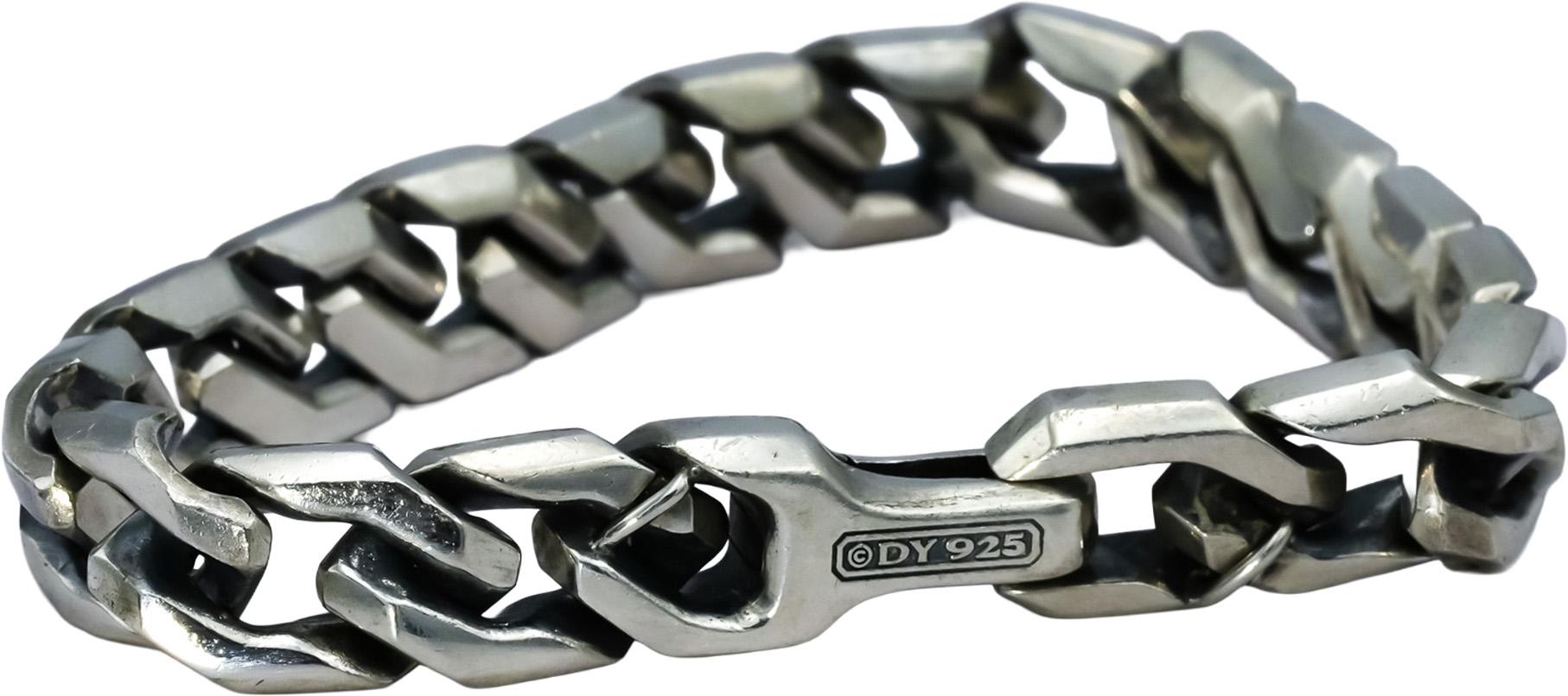 DAVID YURMAN Sterling Silver Curb Chain Angular Bracelet $1450 Retail