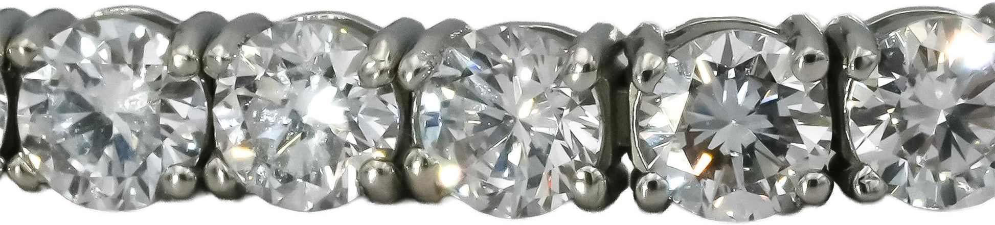 Platinum VS Round Cut Lab-Grown Diamond Tennis Bracelet 10.10CT