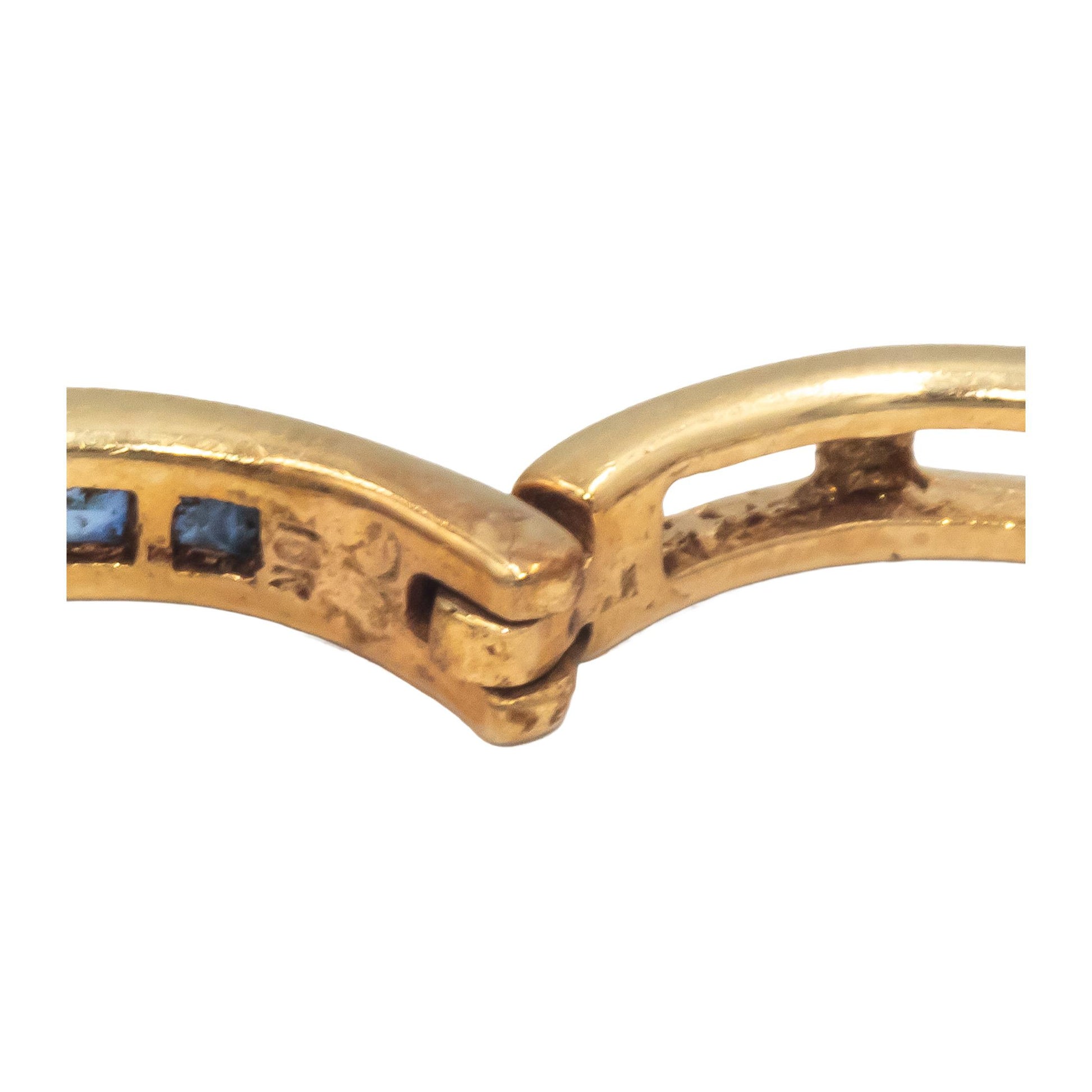 10k Yellow Gold 0.15CT Ruby Hoop Huggie Earrings w/ Diamond Accents
