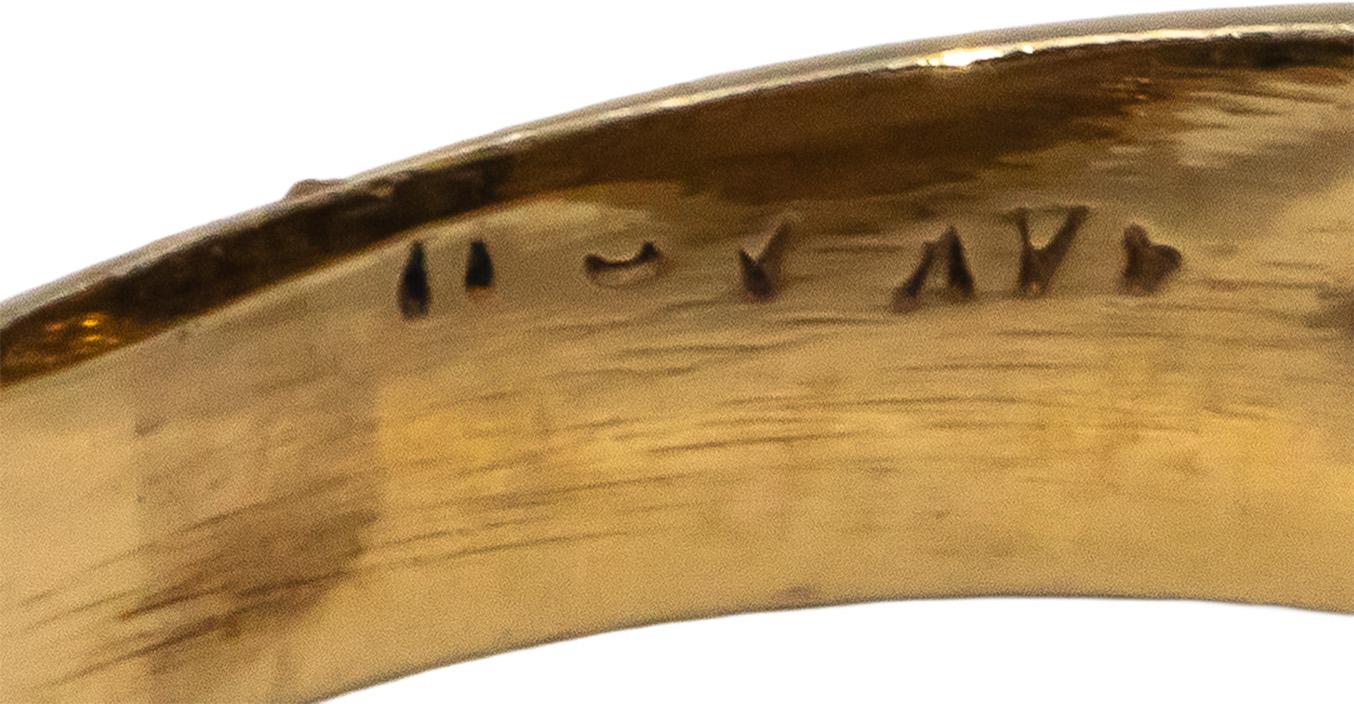 14k Yellow Gold 0.20CT Diamond and Assorted Painted Enamel Ring Size 5.5