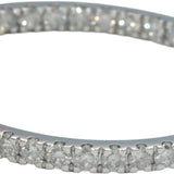 10k White Gold Round Cut Diamond Inside Out Hoop Earrings 5.0CT