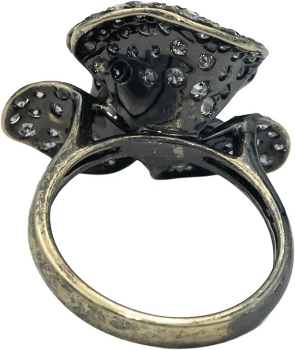 14k White Gold 1.75CT Diamond Cluster Flower Ring Size 6.75