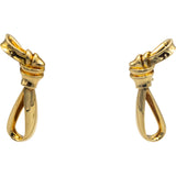 TIFFANY & CO. Vintage 18k Yellow Gold Knot Ribbon Drop Dangle Earrings