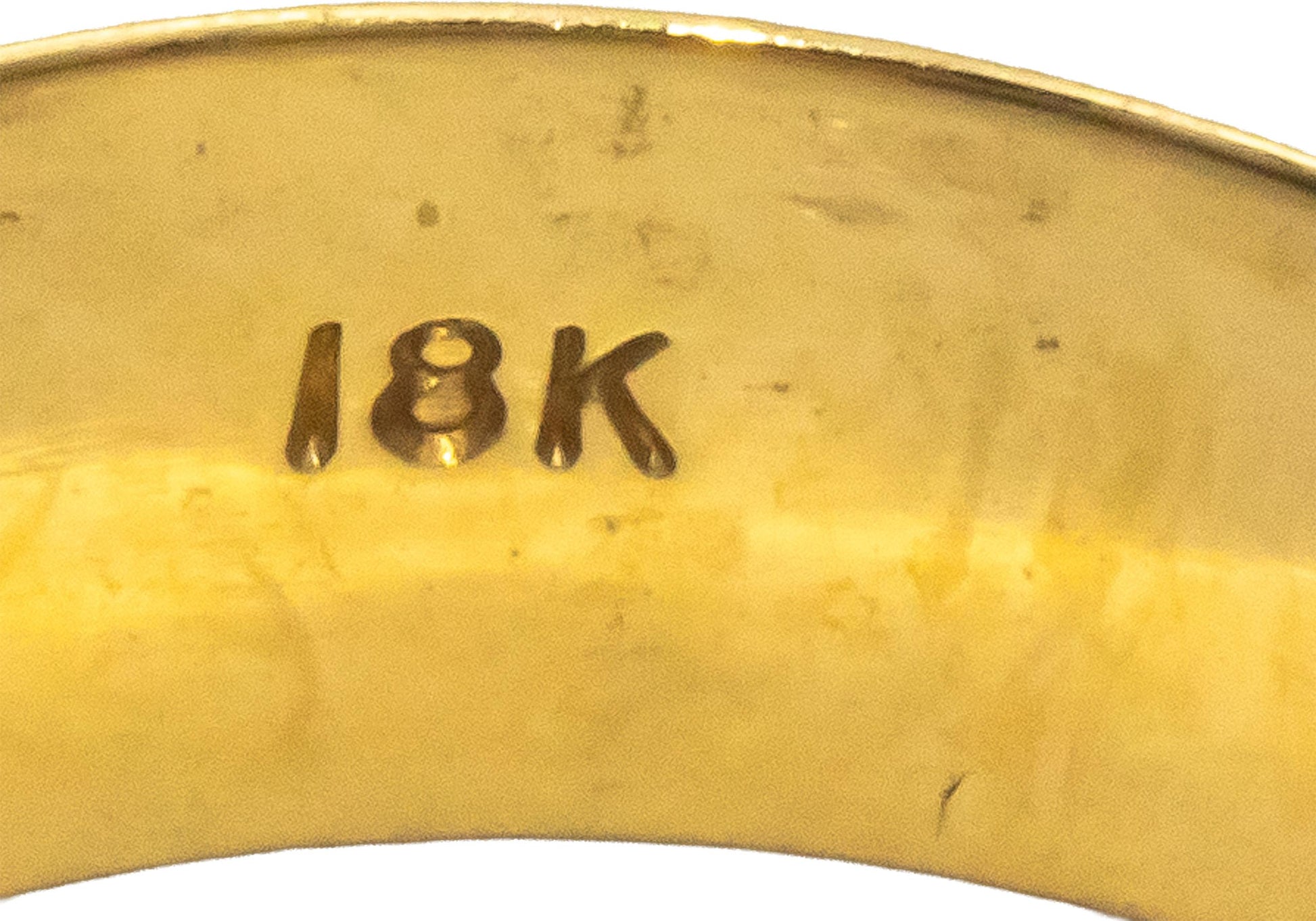 18k Yellow Gold 2.0CT Medium Blue Sapphire Band Ring Size 6.5