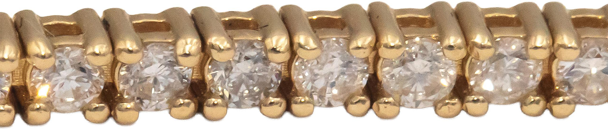 14k Yellow Gold Jewelry 1.95CT VS Round Cut Prong Set Diamond Tennis Bracelet