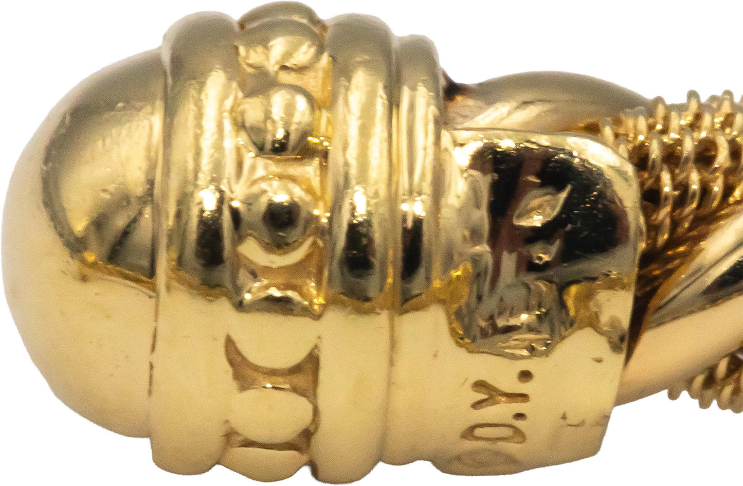 DAVID YURMAN 18k Yellow Gold Jewelry Twisted Open Bangle Cuff Bracelet