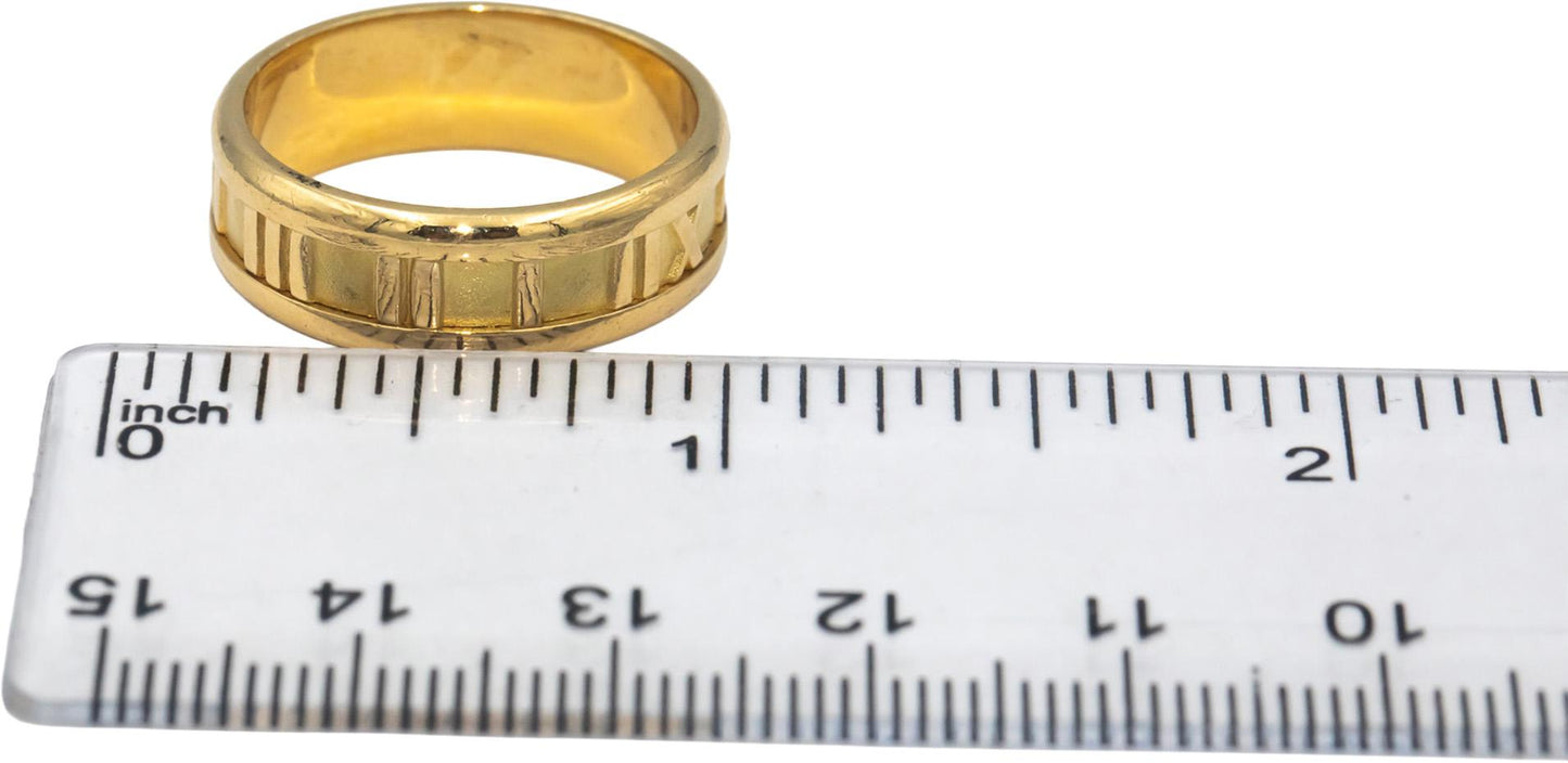 TIFFANY & CO. 18k Yellow Gold Jewelry Atlas Wedding Band Ring Size 9