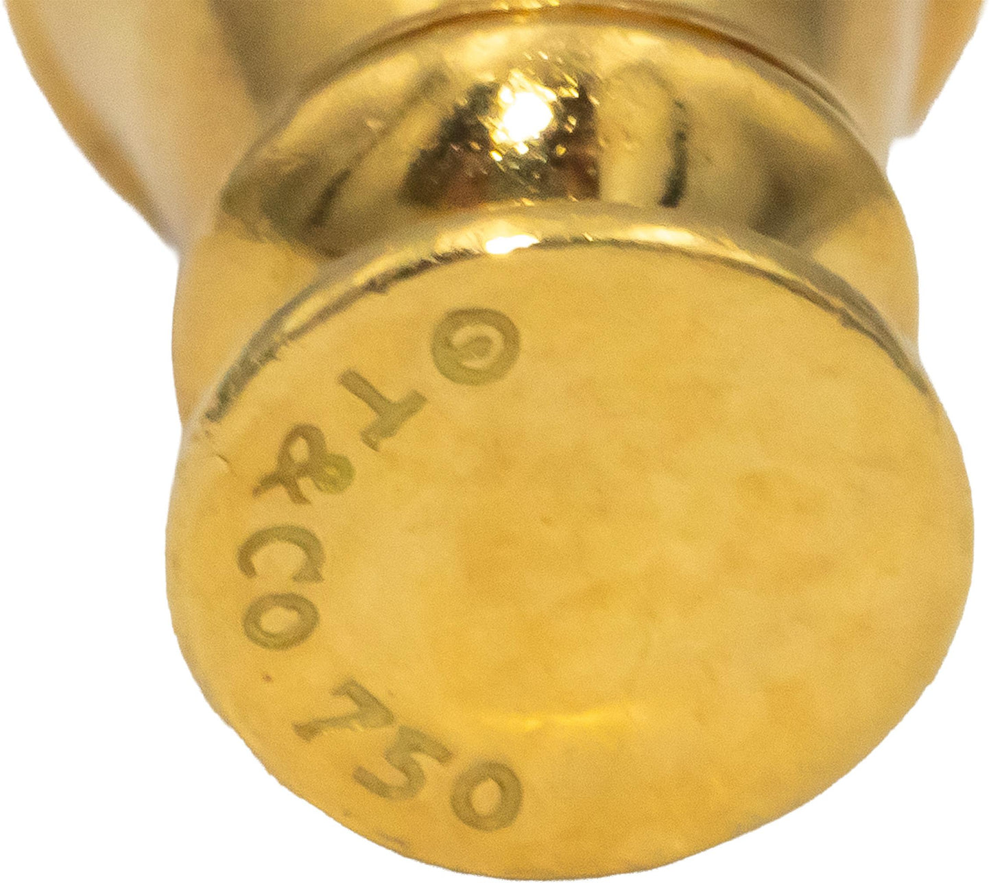 TIFFANY & CO. Diamond 18k Yellow Gold Champagne Bucket Charm w/ Pouch 0.07CT