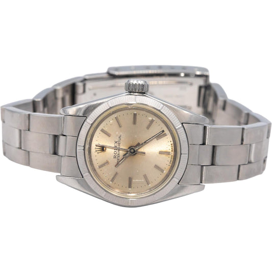 ROLEX Stainless Steel 67230 Oyster Perpetual Ladies Automatic Watch w/ Papers