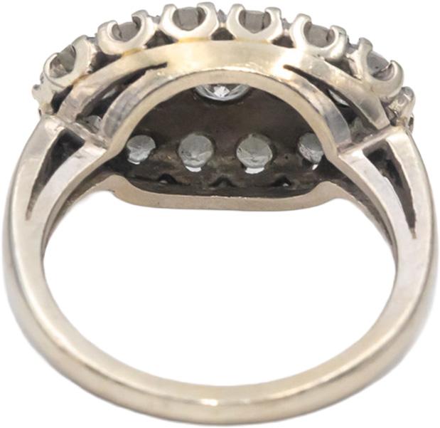 Vintage Antique 14k White Gold VS Diamond Cocktail Ring 1.0CT Size 6.25