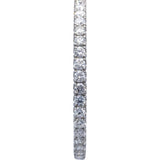 14k White Gold Round Lab Grown Diamond Inside Out Hoop Earrings 6.0CT