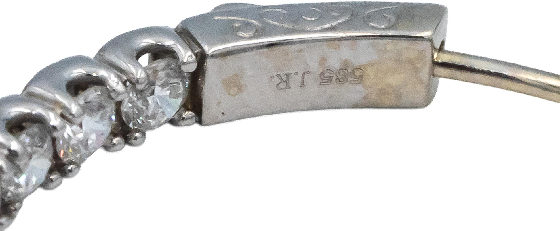 14k White Gold Round Diamond Inside Out Circle Hoop Earrings 5.40CT