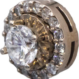 Round Diamond 14k White Gold Flower Cluster Stud Screw Back Earrings 2.79CT