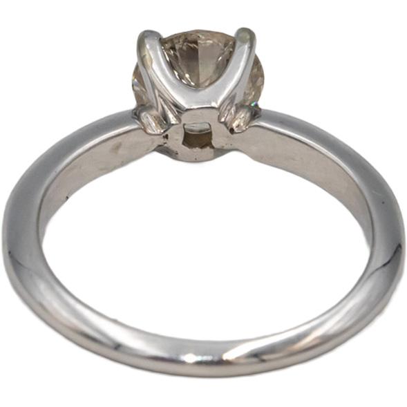 14k White Gold Round Diamond Solitaire Engagement Ring 1.05CT Size 5.25