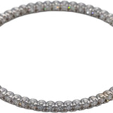 14k White Gold VS Round Diamond Inside Out Hoop Earrings 2.90CT