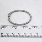 14k White Gold VS Round Diamond Inside Out Hoop Earrings 2.90CT