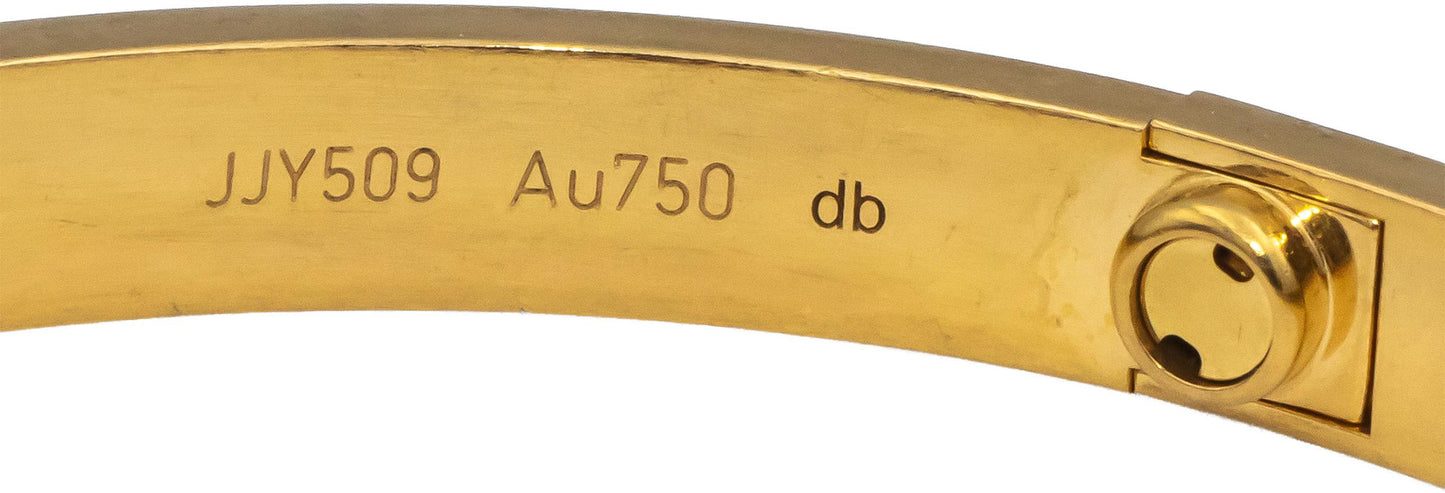 CARTIER 18k Gold Love Collection Screw Motif 6.0mm Bangle Bracelet Size 21 $7950