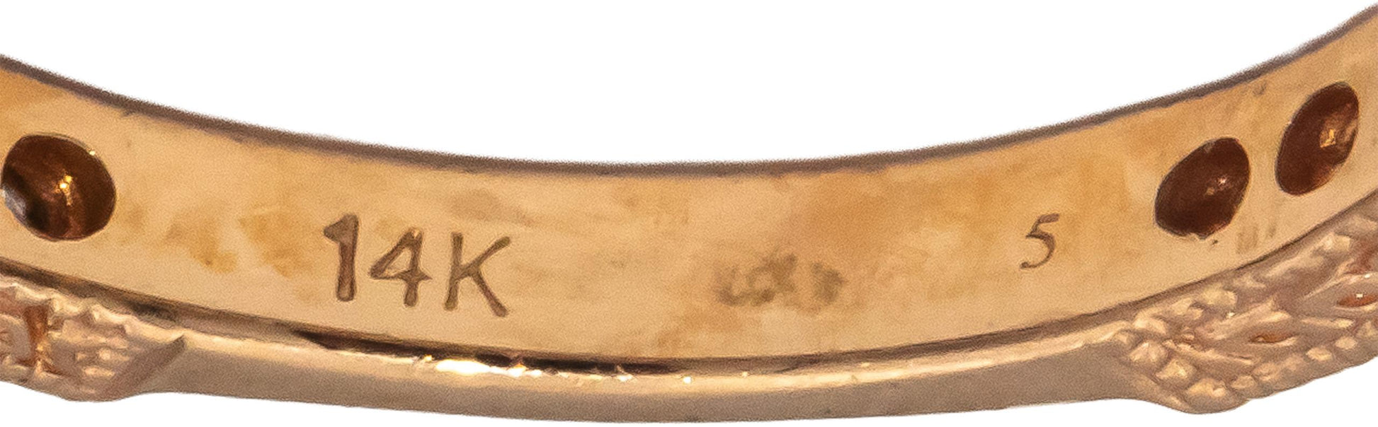 14k Rose Gold Round Channel Set Diamond Filigree Band Ring 0.60CT Size 7