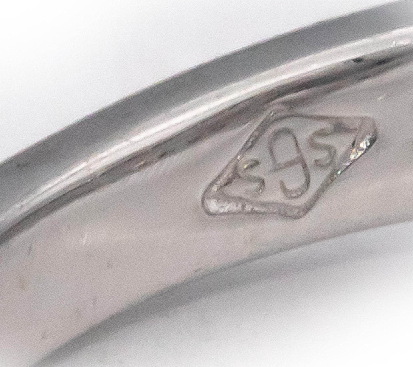 14k White Gold VS Round Diamond Interlocking Band Ring 0.35CT Size 7.25