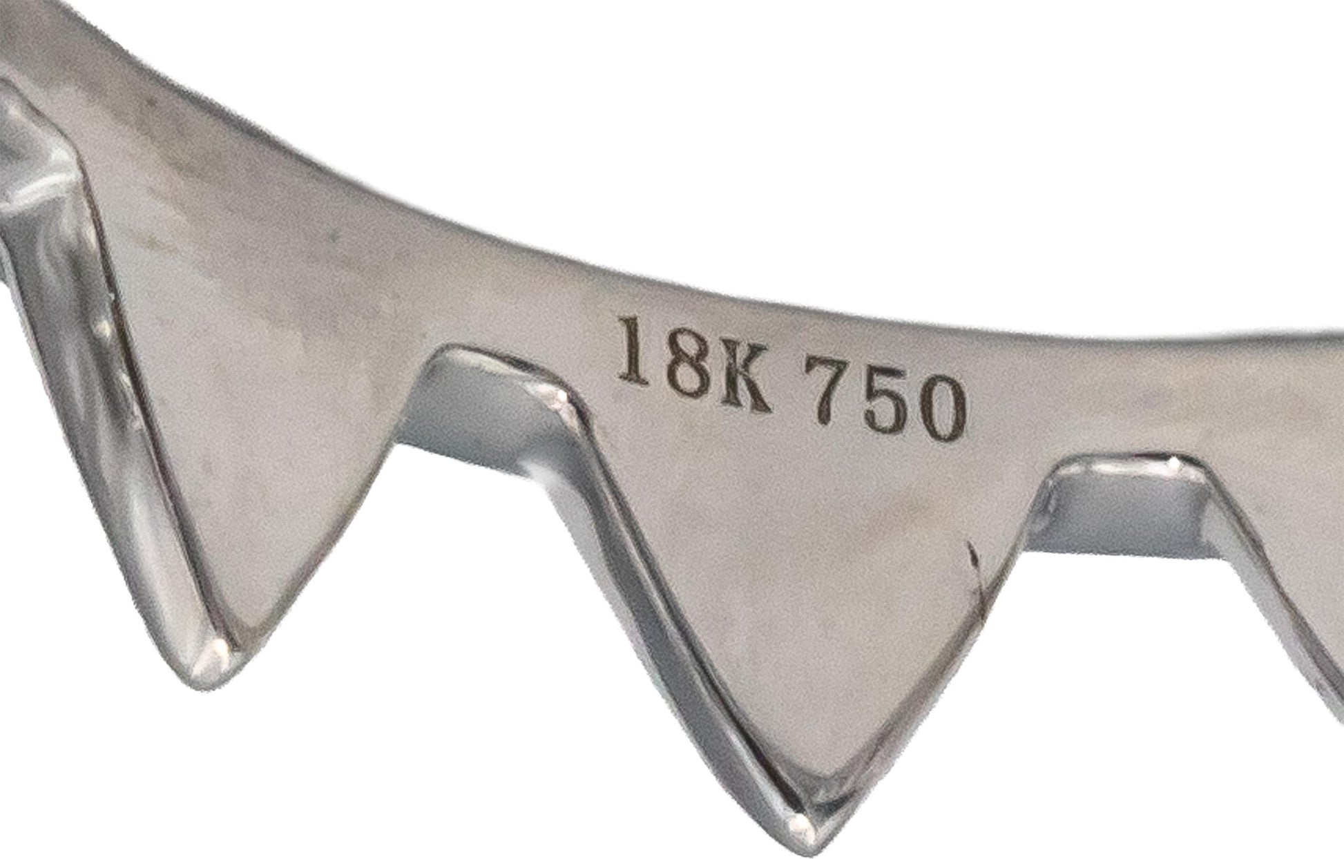 18k White Gold Round Diamond Tiara Band Ring 0.25CT Size 6.75