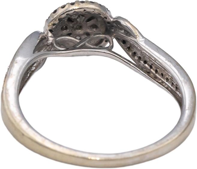 10k White Gold Round Diamond Cocktail Ring 0.25CT Size 7