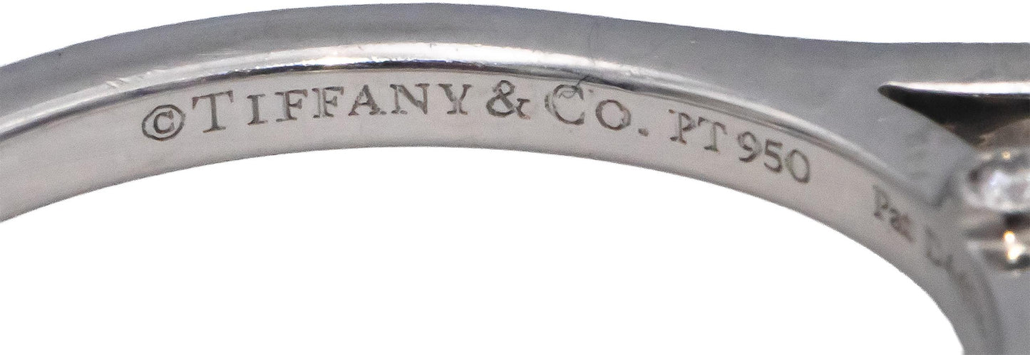 TIFFANY & CO. Platinum Diamond Legacy Engagement Ring .45CT w/ .35CT Center