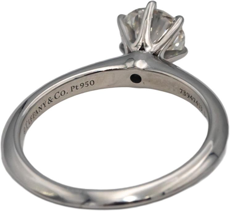 TIFFANY & CO. GIA Certified Platinum VS1/I Diamond Engagement Ring .76CT Sz 5