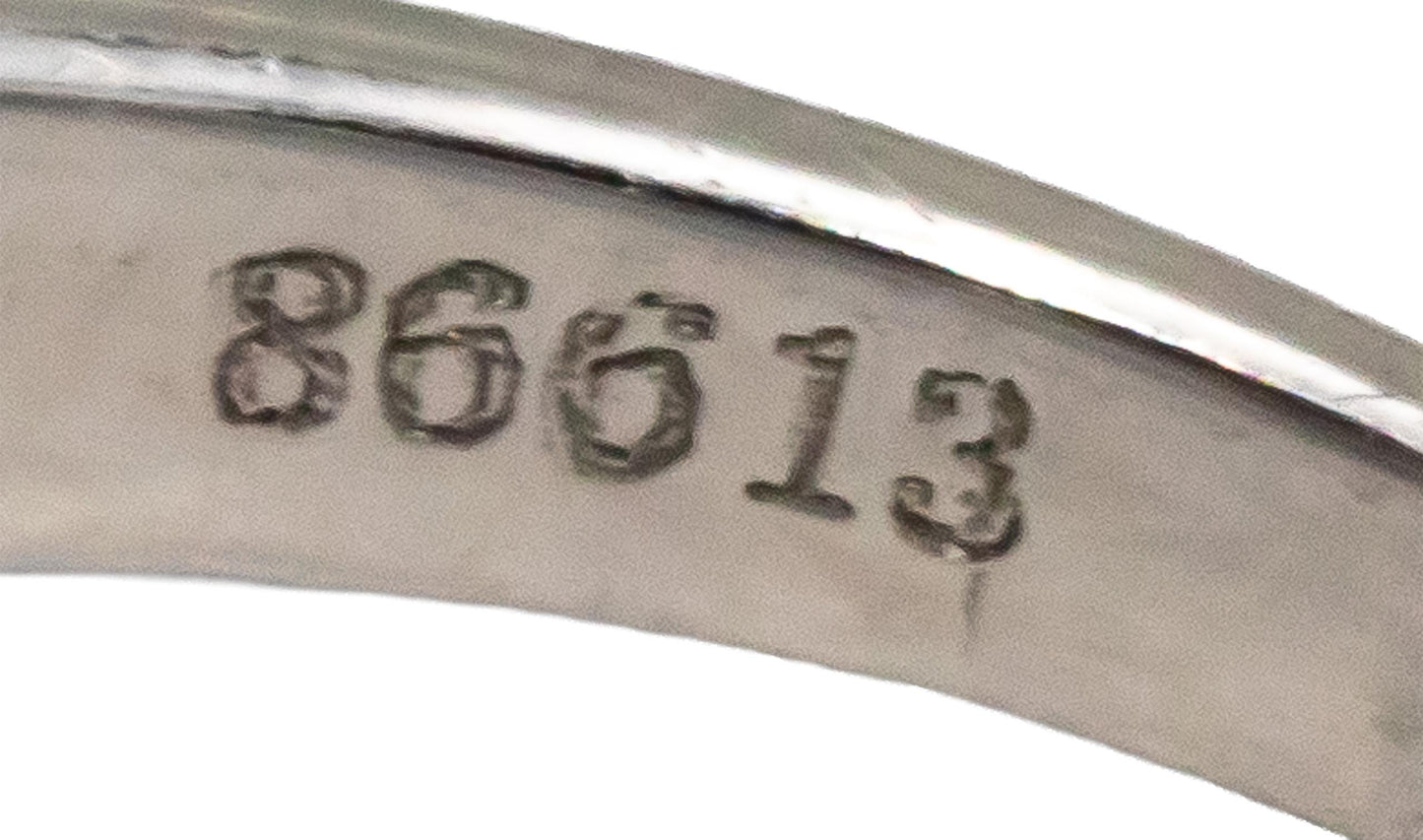 14k White Gold Round & Baguette Diamond Cocktail Ring 0.35CT Size 7.5