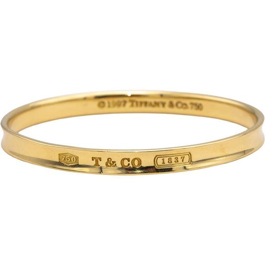 TIFFANY & CO. 18k Yellow Gold 1837 Narrow Bangle Bracelet