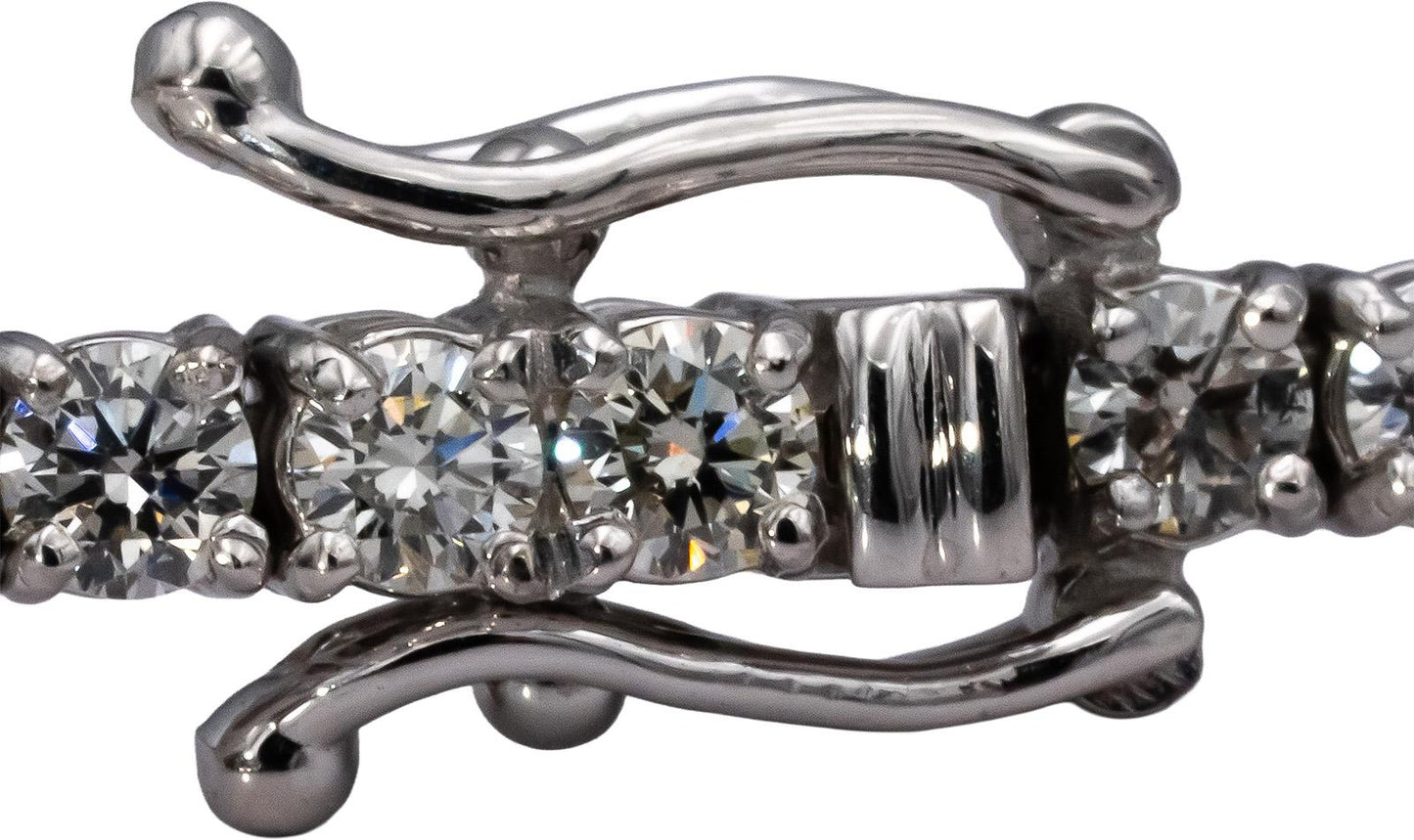 14k White Gold VS Round Diamond Tennis Bracelet 4.43CT