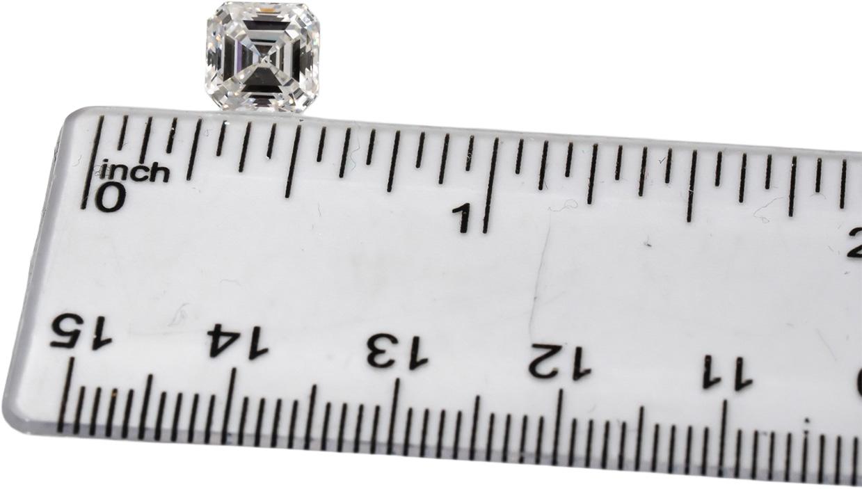 GIA Certified VS2/E Square Emerald Cut Diamond Loose Stone 2.11CT