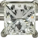 TIFFANY & CO. Platinum VVS2/I Princess Cut Diamond Solitaire Ring 1.47CT Size 5