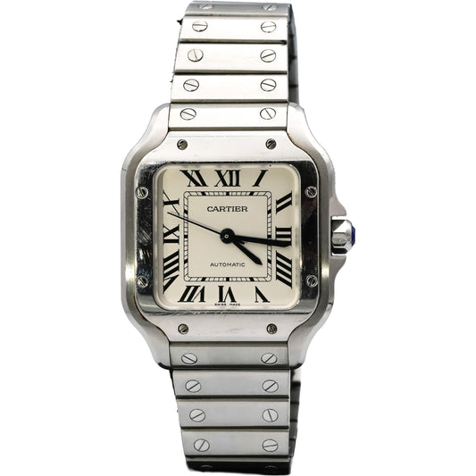 CARTIER Stainless Steel Santos De Cartier Medium 35mm Automatic Watch Ref 4075