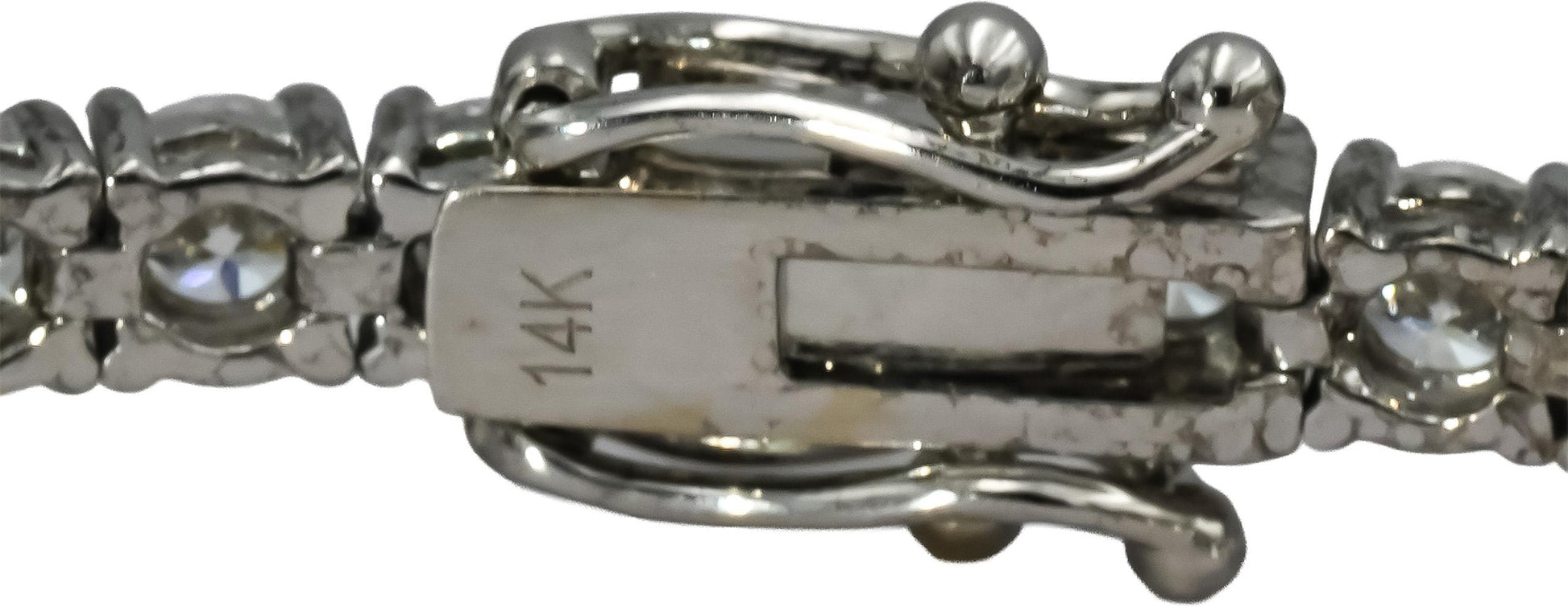 14k White Gold VS Round Lab-Grown Diamond Tennis Bracelet 7.15CT
